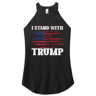 Pro Trump Supporter Trump I Stand With Trump Women's Perfect Tri Rocker Tank