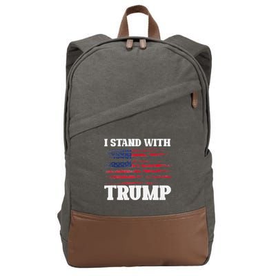 Pro Trump Supporter Trump I Stand With Trump Cotton Canvas Backpack