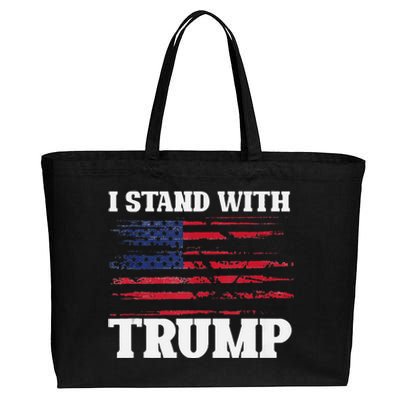 Pro Trump Supporter Trump I Stand With Trump Cotton Canvas Jumbo Tote