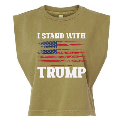 Pro Trump Supporter Trump I Stand With Trump Garment-Dyed Women's Muscle Tee