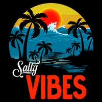Palm Trees Salty Vibes Design Summer Time Travel Beach Drawstring Bag