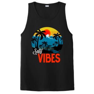 Palm Trees Salty Vibes Design Summer Time Travel Beach PosiCharge Competitor Tank