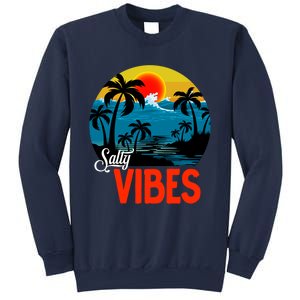 Palm Trees Salty Vibes Design Summer Time Travel Beach Sweatshirt