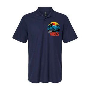 Palm Trees Salty Vibes Design Summer Time Travel Beach Softstyle Adult Sport Polo