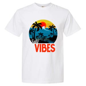 Palm Trees Salty Vibes Design Summer Time Travel Beach Garment-Dyed Heavyweight T-Shirt