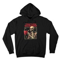 Pharmacy Tech Skeleton ThatS Backorder Funny Halloween Hoodie