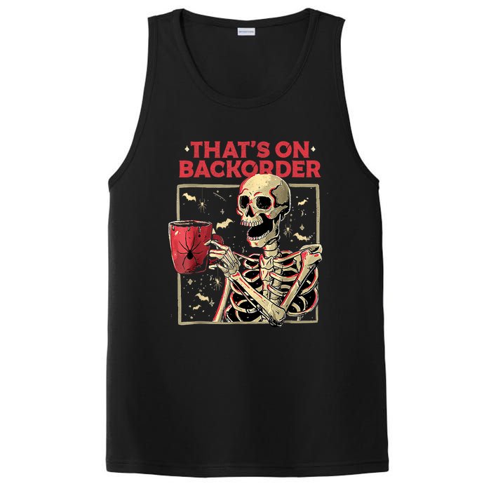 Pharmacy Tech Skeleton ThatS Backorder Funny Halloween PosiCharge Competitor Tank