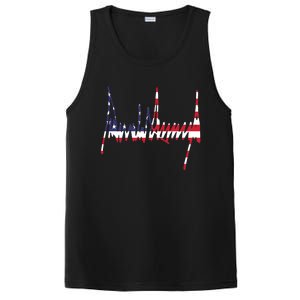 President Trump Signature Usa Flag Color Patriotic American Gift PosiCharge Competitor Tank