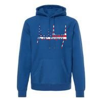 President Trump Signature Usa Flag Color Patriotic American Gift Premium Hoodie