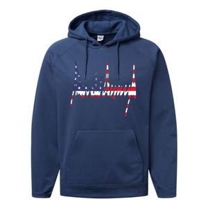 President Trump Signature Usa Flag Color Patriotic American Gift Performance Fleece Hoodie