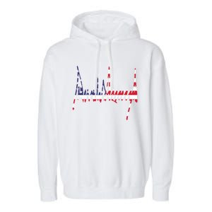 President Trump Signature Usa Flag Color Patriotic American Gift Garment-Dyed Fleece Hoodie