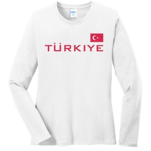 Proud Turkish Shooting Team Sport Turkiye Shooting Ladies Long Sleeve Shirt