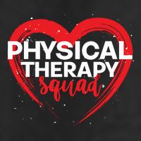 Physical Therapy Squad PTA Therapist Heart Physical Therapy 7 Panel Mesh Trucker Snapback Hat