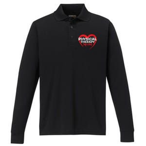 Physical Therapy Squad PTA Therapist Heart Physical Therapy Performance Long Sleeve Polo