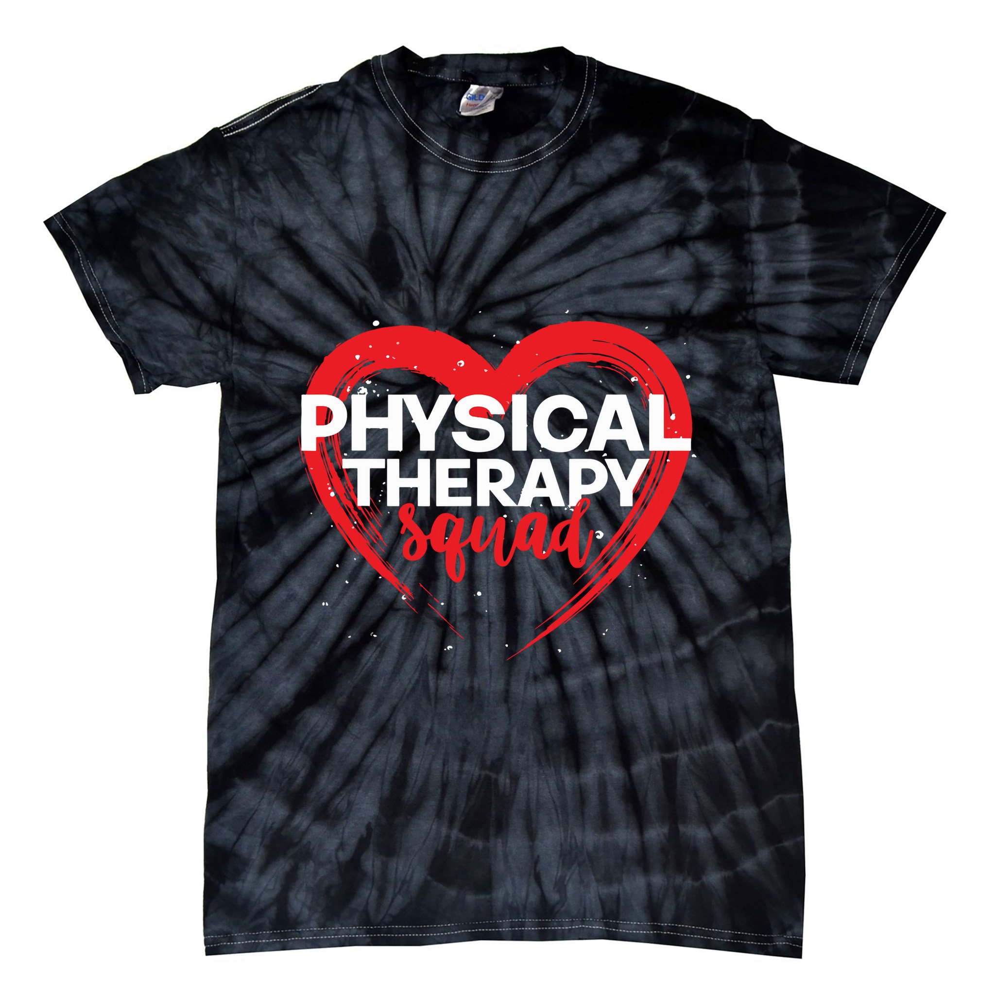 Physical Therapy Squad PTA Therapist Heart Physical Therapy Tie-Dye T-Shirt