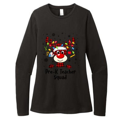 Prek Teacher Squad Reindeer Funny Teacher Christmas Xmas Meaningful Gift Womens CVC Long Sleeve Shirt