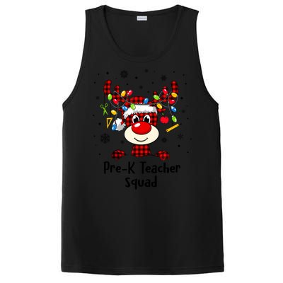 Prek Teacher Squad Reindeer Funny Teacher Christmas Xmas Meaningful Gift PosiCharge Competitor Tank