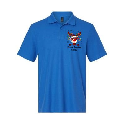 Prek Teacher Squad Reindeer Funny Teacher Christmas Xmas Meaningful Gift Softstyle Adult Sport Polo