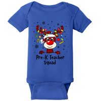 Prek Teacher Squad Reindeer Funny Teacher Christmas Xmas Meaningful Gift Baby Bodysuit