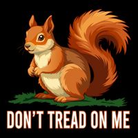 Peanut The Squirrel Don’T Tread On Me Drawstring Bag