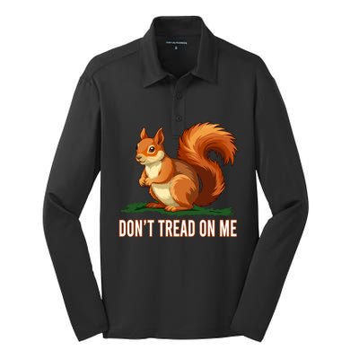 Peanut The Squirrel Don’T Tread On Me Silk Touch Performance Long Sleeve Polo