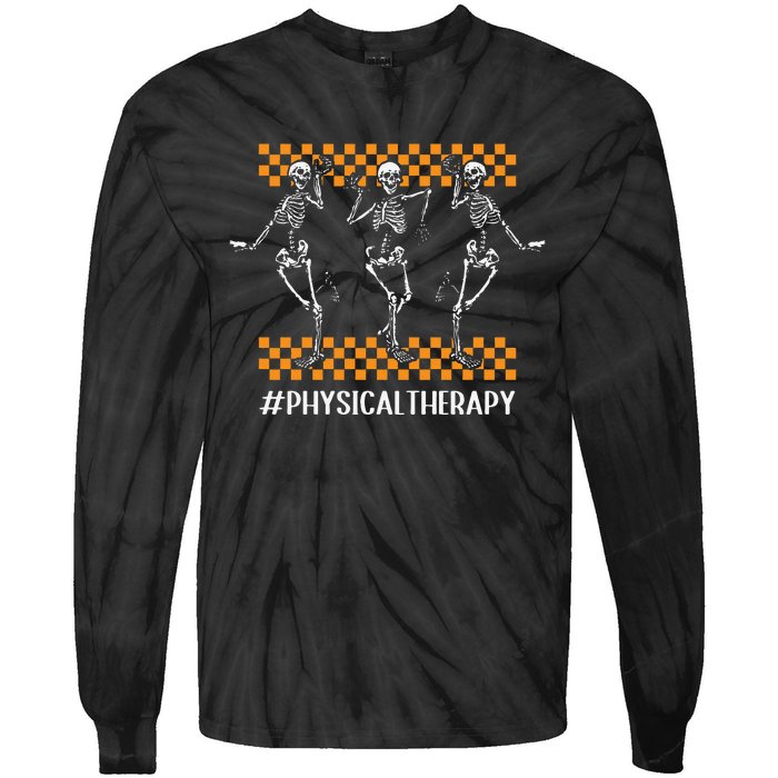 Physical Therapy Skeleton Physical Therapist Halloween Pt Sweat Tie-Dye Long Sleeve Shirt