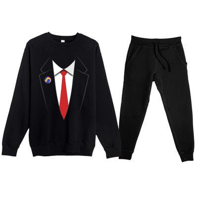 President Trump Suit Us President Easy Costume Premium Crewneck Sweatsuit Set