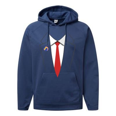 President Trump Suit Us President Easy Costume Performance Fleece Hoodie