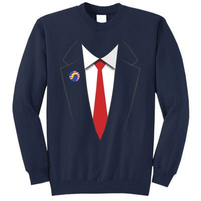 President Trump Suit Us President Easy Costume Tall Sweatshirt