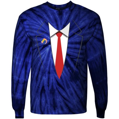 President Trump Suit Us President Easy Costume Tie-Dye Long Sleeve Shirt