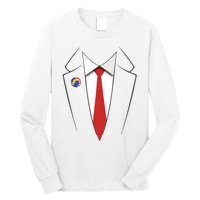 President Trump Suit Us President Easy Costume Long Sleeve Shirt