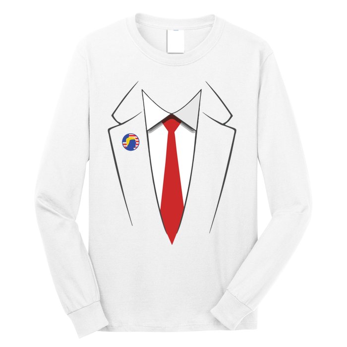 President Trump Suit Us President Easy Costume Long Sleeve Shirt