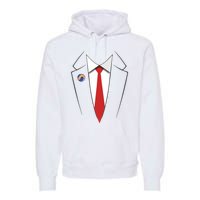 President Trump Suit Us President Easy Costume Premium Hoodie