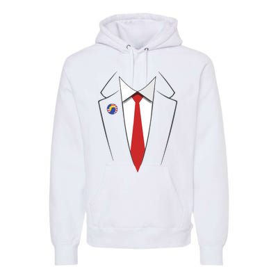 President Trump Suit Us President Easy Costume Premium Hoodie