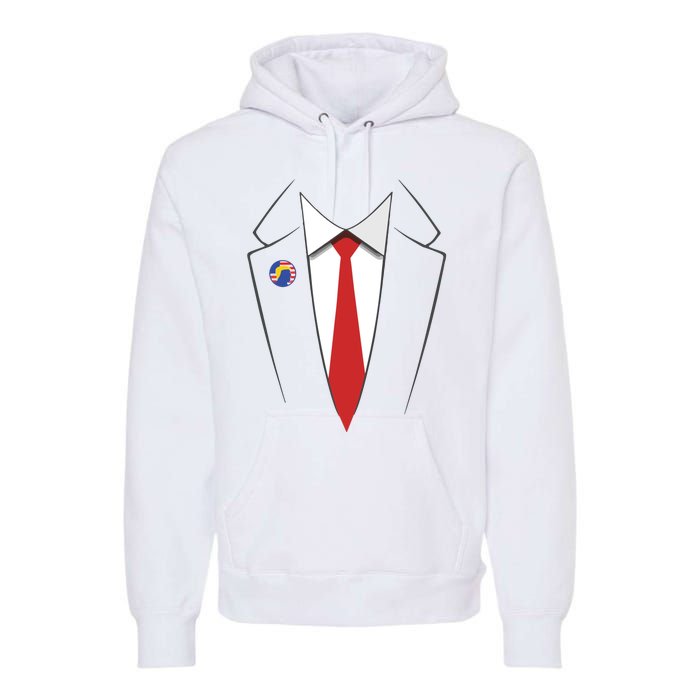 President Trump Suit Us President Easy Costume Premium Hoodie