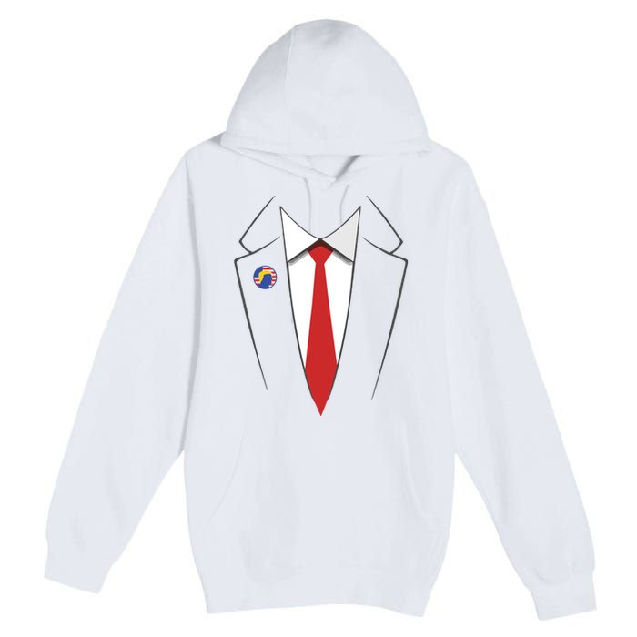 President Trump Suit Us President Easy Costume Premium Pullover Hoodie