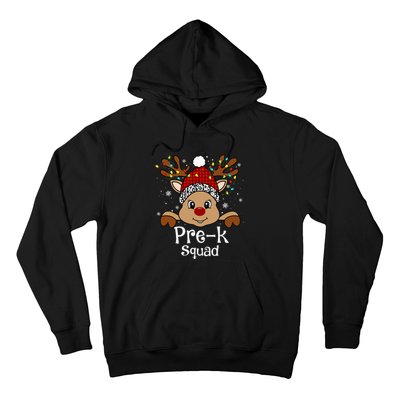 PreK Teacher Squad Funny Teacher Christmas Reindeer Xmas  Hoodie