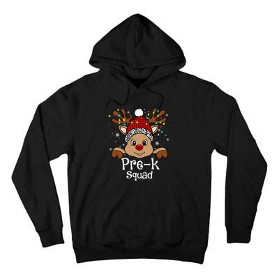 PreK Teacher Squad Funny Teacher Christmas Reindeer Xmas  Tall Hoodie