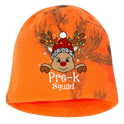 PreK Teacher Squad Funny Teacher Christmas Reindeer Xmas  Kati - Camo Knit Beanie