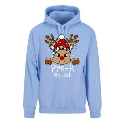 PreK Teacher Squad Funny Teacher Christmas Reindeer Xmas  Unisex Surf Hoodie