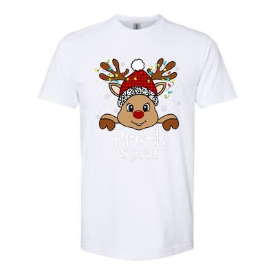 PreK Teacher Squad Funny Teacher Christmas Reindeer Xmas  Softstyle CVC T-Shirt