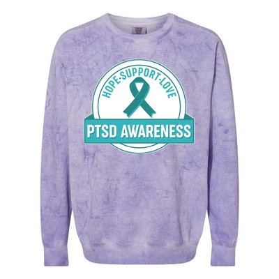 PTSD Awareness Hope Support Love Colorblast Crewneck Sweatshirt