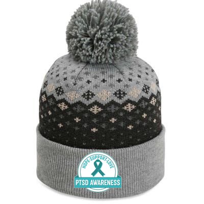 PTSD Awareness Hope Support Love The Baniff Cuffed Pom Beanie