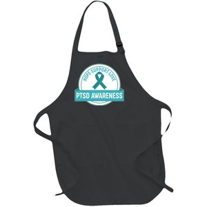 PTSD Awareness Hope Support Love Full-Length Apron With Pockets