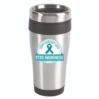 PTSD Awareness Hope Support Love 16oz Travel Tumbler