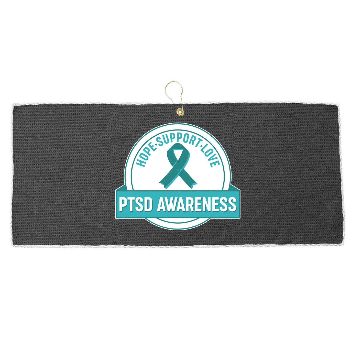 PTSD Awareness Hope Support Love Large Microfiber Waffle Golf Towel