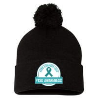 PTSD Awareness Hope Support Love Pom Pom 12in Knit Beanie