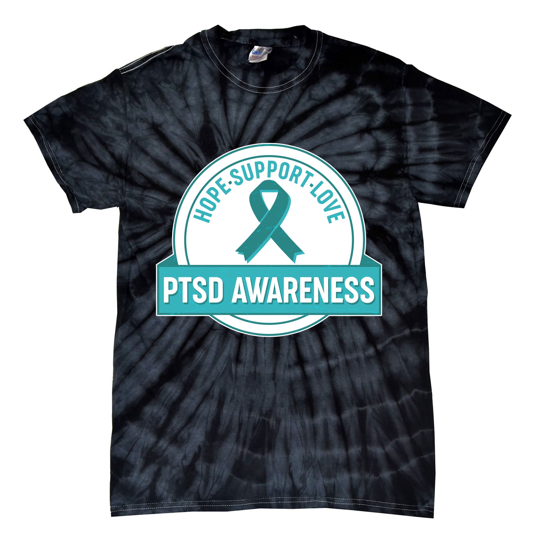 PTSD Awareness Hope Support Love Tie-Dye T-Shirt