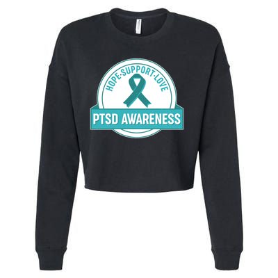 PTSD Awareness Hope Support Love Cropped Pullover Crew