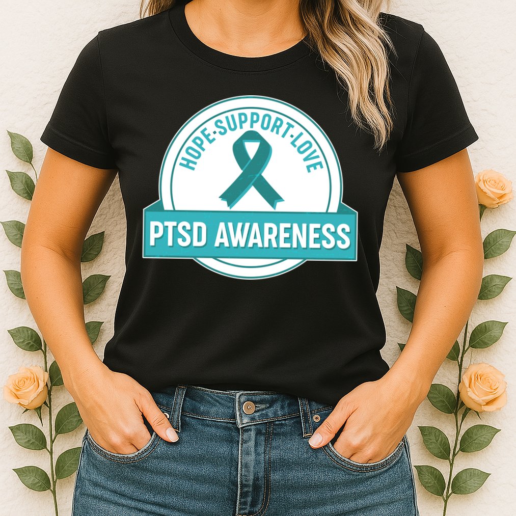 PTSD Awareness Hope Support Love Womens T-Shirt